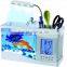 LED light USB Mini acrylic Fish Tank with fish tank christmas decorations