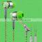 New metallic In-Ear Fashion Music super bass Headphone Headset Earphone with Microphone for iphone Mobile Phone