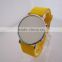 Wholesale round alloy case slim led silicone watch