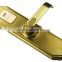 hotel door lock with PVD gold