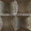 Classic Square Faux Leather Wall Panel With Rose Embossed