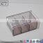 Acrylic office desk organizer With 3 Slotted Compartments