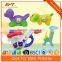 Cutely cartoon animal shape baby rattle baby bell with light&music