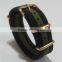 Low MOQ Gold Hardware Custom Printed DW Nato Strap 20mm