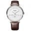 leather watch unisex luxury watch, hot sale leather strap brand watch factory china