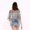 Wholesale 2016 Summer Fashion Women T-Shirt Crop Top Ladies Tassel Stylish Blank Hot Selling New Design wwwxxxcom T Shirt