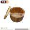 Kitchen Cylinder Wooden Round Salt Box