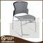 Red Plastic Chair Armrest with Cushion Chrome Frame Chair