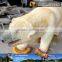 My Dino-C024 Theme park high quality life size polar bear statues