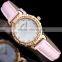 Hot sale!!! Free Shipping !!! fashion genuine leather diamond leisure quartz lady's wrist watch