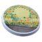 Custom logo beautiful metal tin plate round sugar tin tray