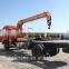 Hand Operated Lifting Equipment on Truck, Model No.:SQ6.3S3, 6.3ton Truck Crane With Telescopic Booms.