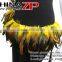 CHINAZP Party Decoration Chicken Plumage Wholesale Cheap Yellow Half Bronze Rooster Schlappen Feathers Strung