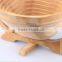 Woven Food Bread Storage Bamboo Wood Folding Fruit Picking Basket