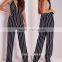 Sexy Backless Strip Deep V High Quality Fashional Women Jumpsuit