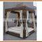 New Design Rattan Gazebo Daybed With Curtain For 5 Star Hotal