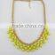 Exquisite acrylic stone mesh gold chain necklace