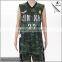 sublimated camo blue reversible basketball jerseys/custom digital camo basketball uniform