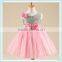 girls elegant flowers sequined bow celebrity princess dress child wedding vestidos kids party clothing dance performance costume