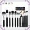 15pcs Natural Hair Blush Beauty Tools in Makeup Brushes With Cosmetic Brush Pouch