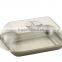 Transparent lid butter dish butter box butter tray stainless steel butter dish