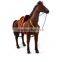 garden ornaments plush fake life size horses or ponies on wheels