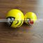 High Quality Hot Sell Mini PU Ball Toys With Emoji Printing Play Ball Yellow Ball Toys For Kids Children