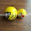High Quality Hot Sell Mini PU Ball Toys With Emoji Printing Play Ball Yellow Ball Toys For Kids Children