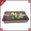 Plastic rattan wicker storage basket for Supermarket / Hotel / Restaurant