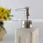 custom design 2 PCS ceramic bulk bath accessories shampoo bottle and soap dish