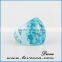 Preserved flowers in resin , handmade jewelry dried flower resin rings , blue eco-resin ring