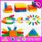 High quality 54 pcs preschool wooden kids playing blocks W13D154