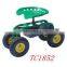 Four-wheel Garden Tool Cart Rolling Garden Seat Cart TC1852,garden Seat Tool