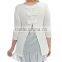 Women Fashion White Split-Back Tunic Plus Size Wholesale Custom Manufacturer China Clothing Agent