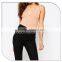 2016 Nude Color Sexy Deep-V Women Thong Nylon Bodysuit