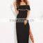 pompom trim split maxi dress summer beach dress women casual