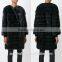 new style modern ladies black mink fur padded coat competitive price