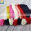 Top sale popular knitted candy color wool warm head scarf for kids