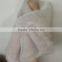 white color fashion winter knitting fur scarf factory