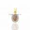 CZ studded Three tone Plated mary Medallion Charm Pendant