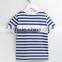 Simple style pocket blue striped children t-shirts light up t shirts for kids bulk sale