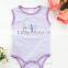 100% Cotton Purple Romper 8Pcs Summer Baby Girls Clothing Sets For Factory Price