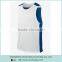 Custom Plain White&blue Color Mens Slim Fit Sport Singlets