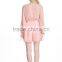 2016 Fashion oem v neck women dress one pieces chiffon sexy casual jumpsuits for wholesale