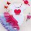 Baby Girl's First Birthday Outfit Boutique cloth wholesale headband with necklace kids tutu skirt/dress clothing set