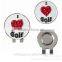 heart crystal l golf ball marker and hat clip/yf golf ball marker/ mutli design hat clip