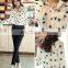 Long sleeve white chiffon blouse,fashion ladies blouse,ladies blouse patterns