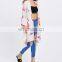 Fashion White Chiffon Flamingo Printed Kimono Cardigan Online