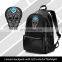 PU leisure backpack LED school bag flash backpack led for teenager