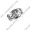 Polished inside engraved film shape titanium rings for men